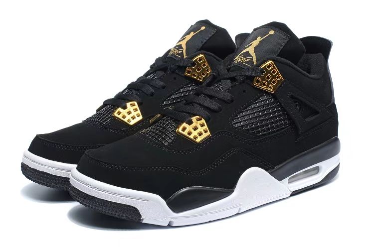 Air Jordan 4 Black Gold Bukle