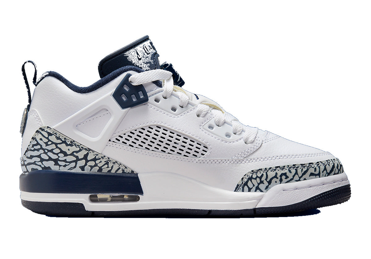 Jordan Spizike Low White Obsidian Navy
