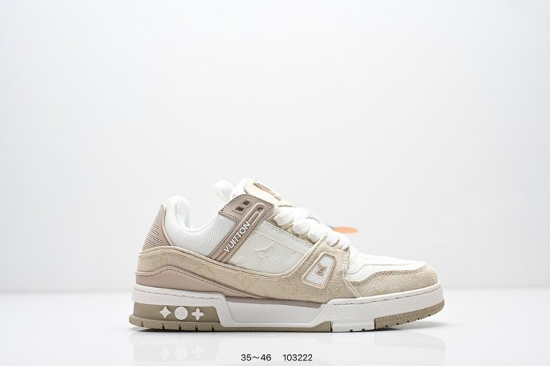 Louis Vuitton Trainer Beige Blanco