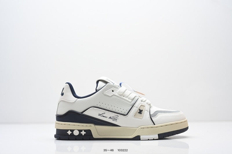 Louis Vuitton Trainer Blanco Azul Marino