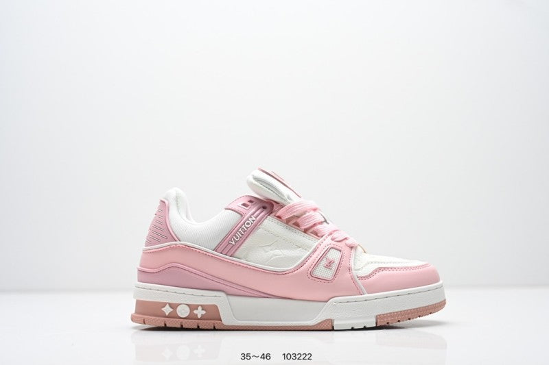 Louis Vuitton Trainer Rosa Coral Blanco