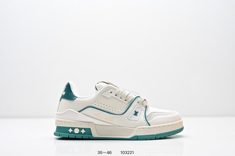 Louis Vuitton Trainer Blanco Turquesa