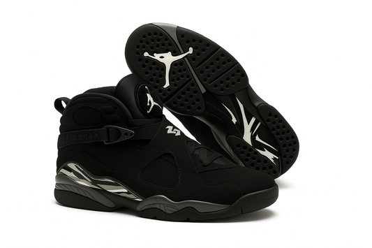 Air Jordan 8 Retro Chrome Black Silver