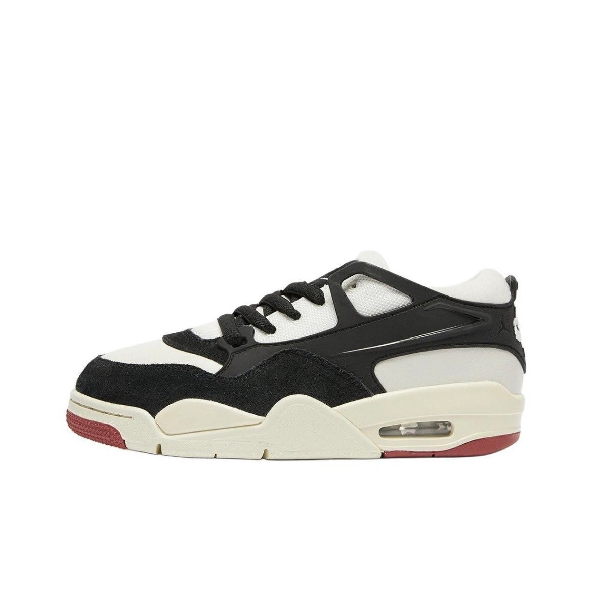 Air Jordan 4 RM Negro Crema Rojo