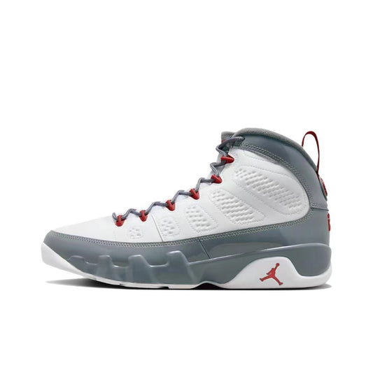 Air Jordan 9 Retro Fire Red Blanco Gris Rojo