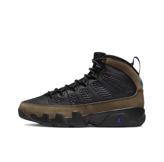 Air Jordan 9 Retro Light Olive Concord Negro Oliva Morado