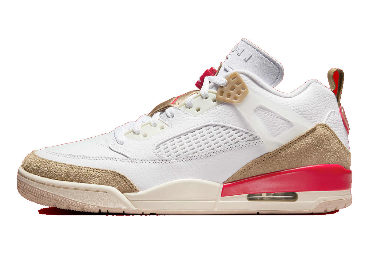 Jordan Spizike Low White Gym Red Brown
