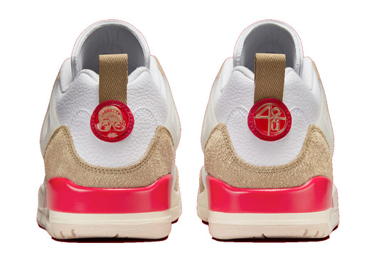 Jordan Spizike Low White Gym Red Brown