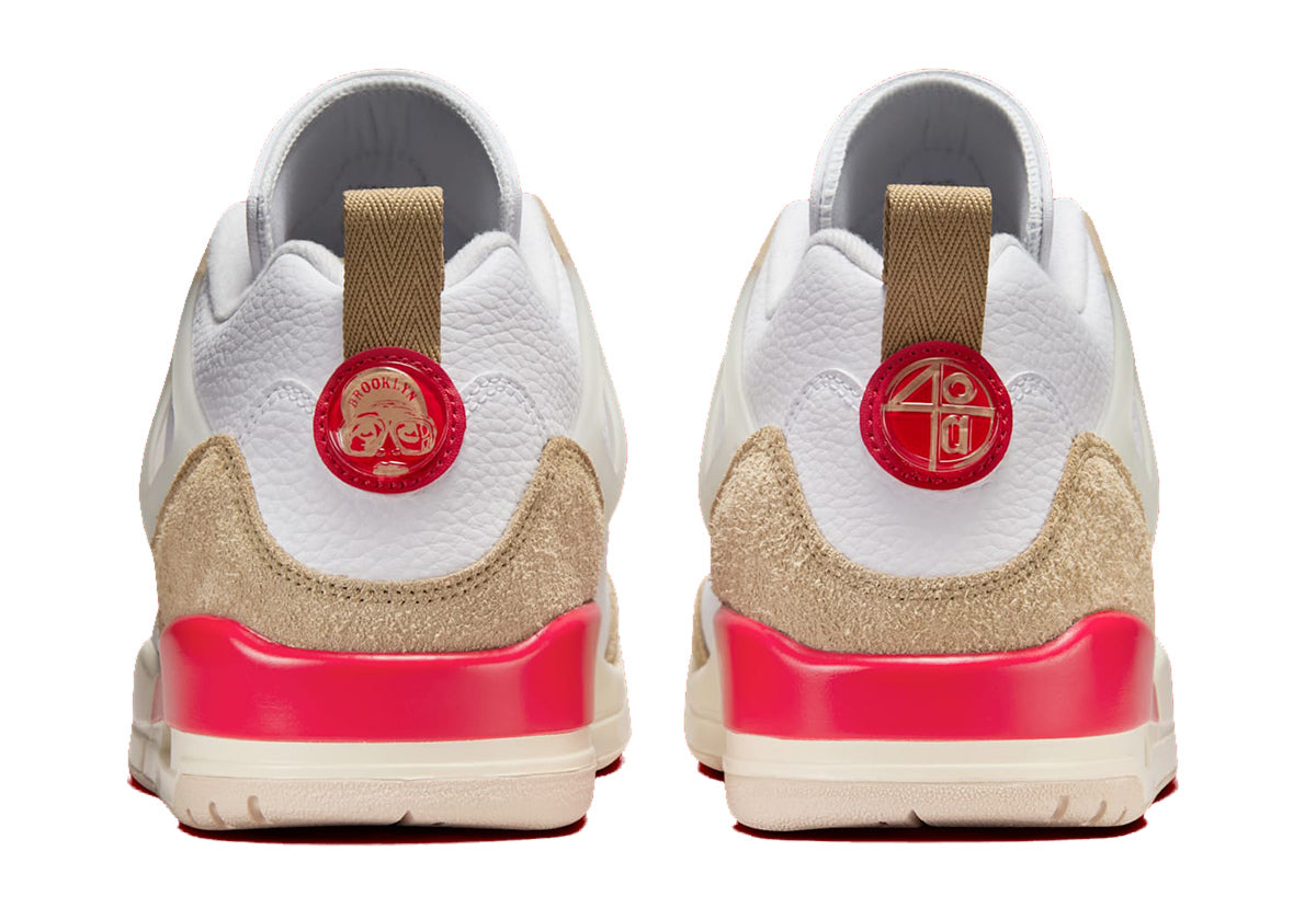 Jordan Spizike Low White Gym Red Brown