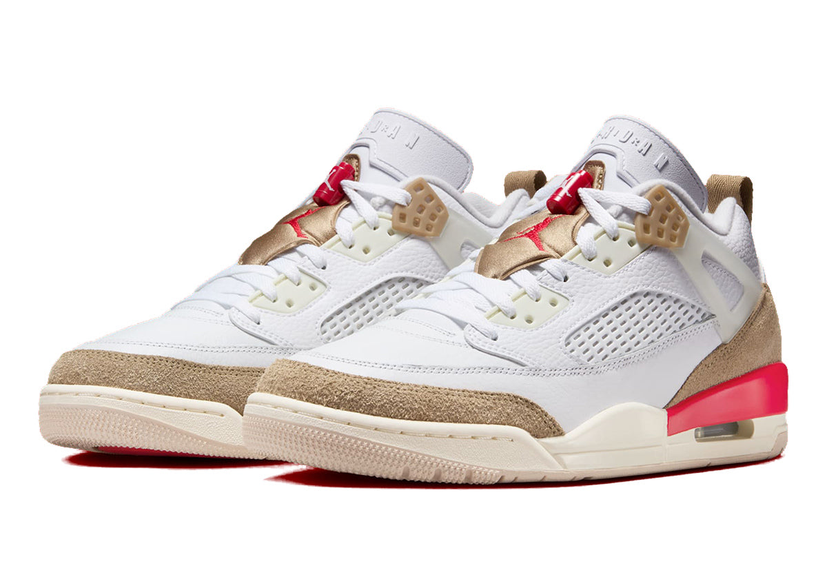 Jordan Spizike Low White Gym Red Brown