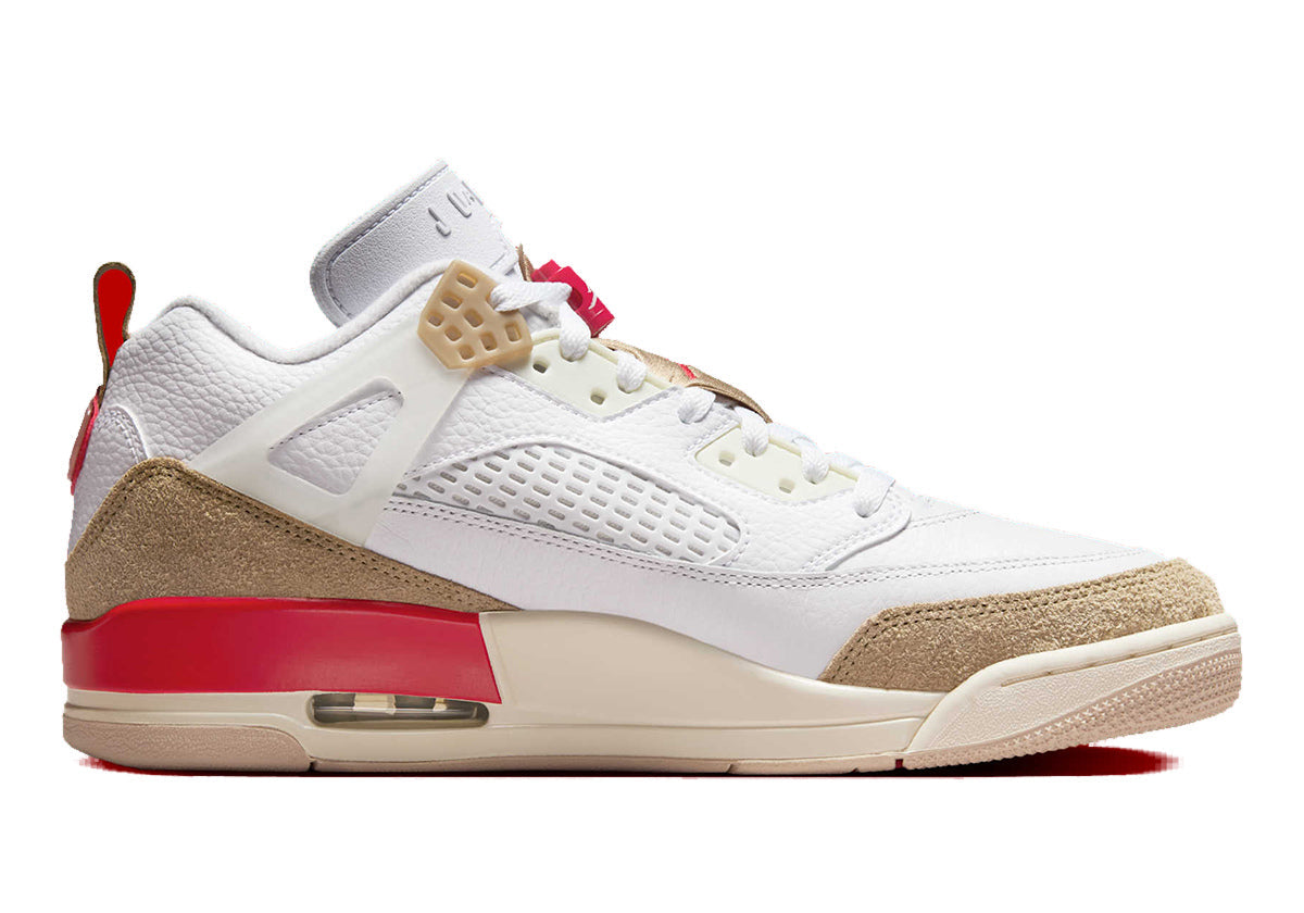 Jordan Spizike Low White Gym Red Brown