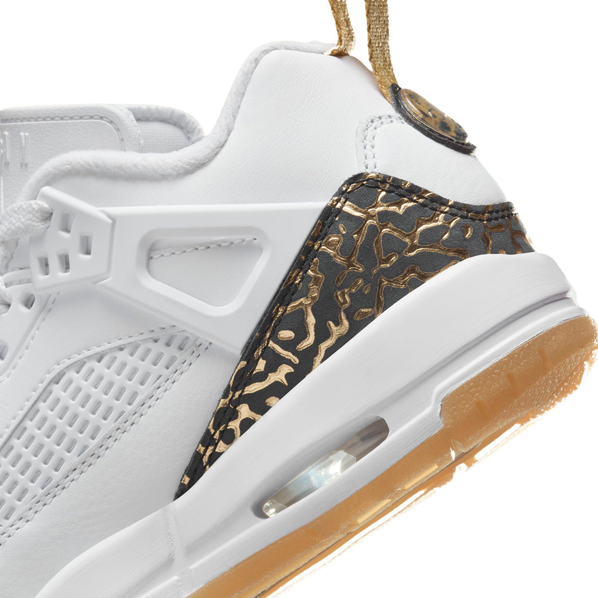 Jordan Spizike Low White Metallic Gold