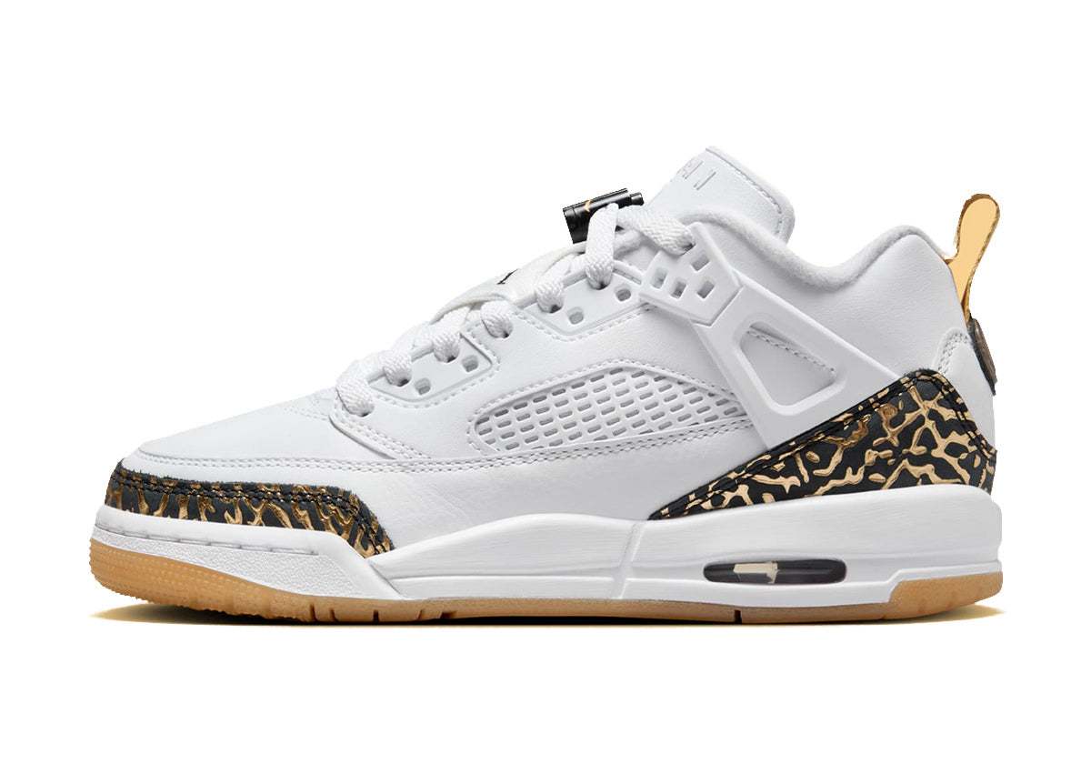 Jordan Spizike Low White Metallic Gold