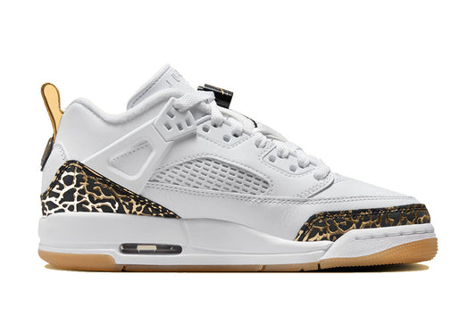 Jordan Spizike Low White Metallic Gold