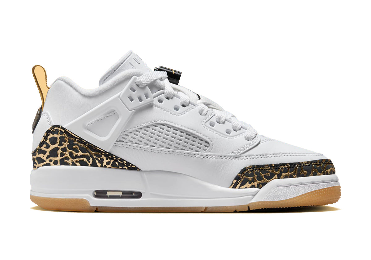 Jordan Spizike Low White Metallic Gold