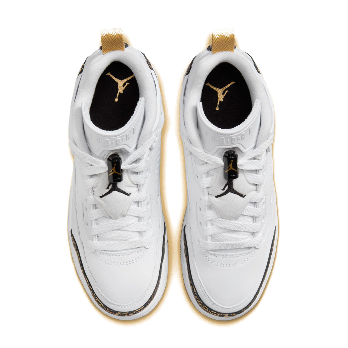 Jordan Spizike Low White Metallic Gold