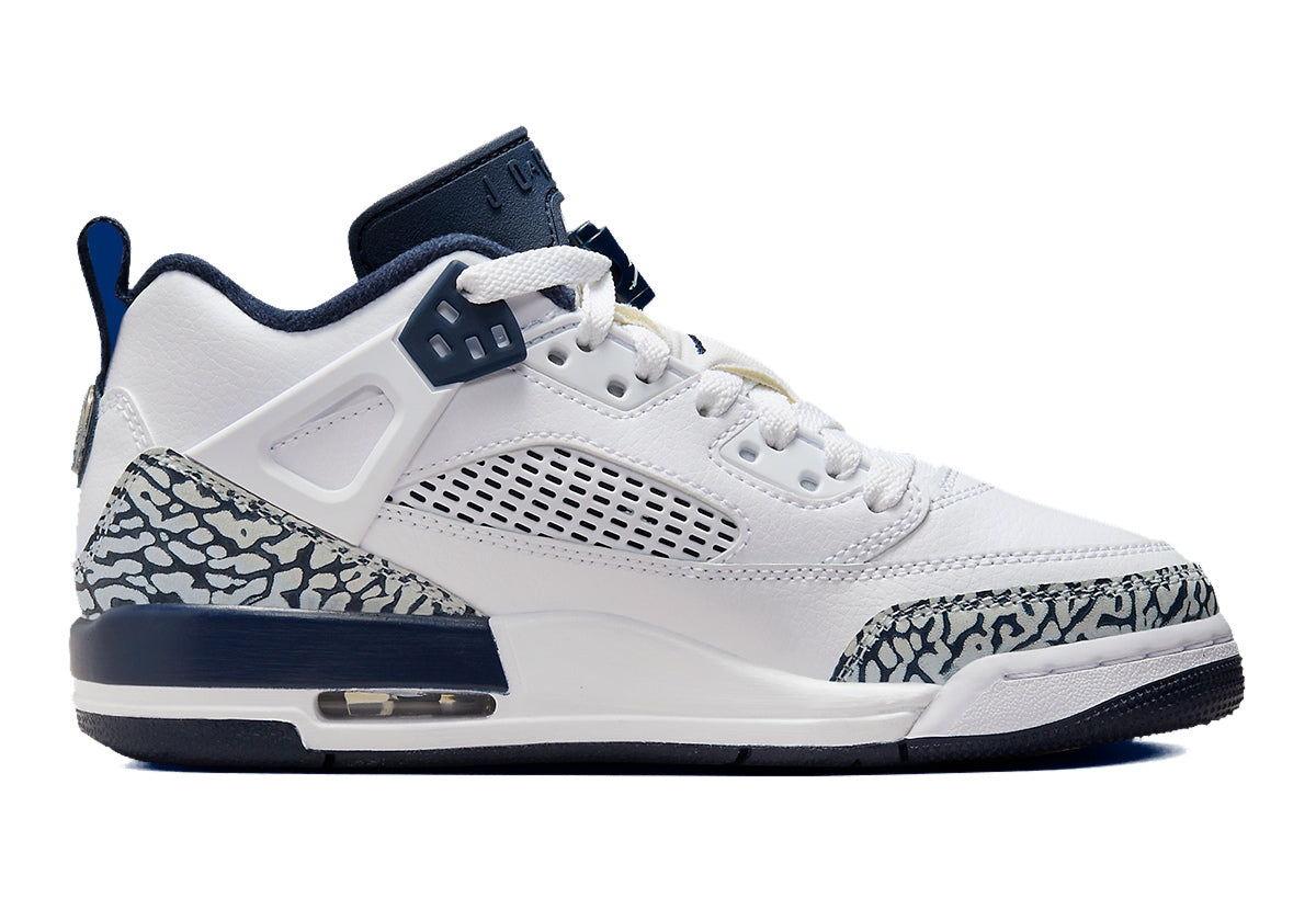 Jordan Spizike Low White Obsidian Navy