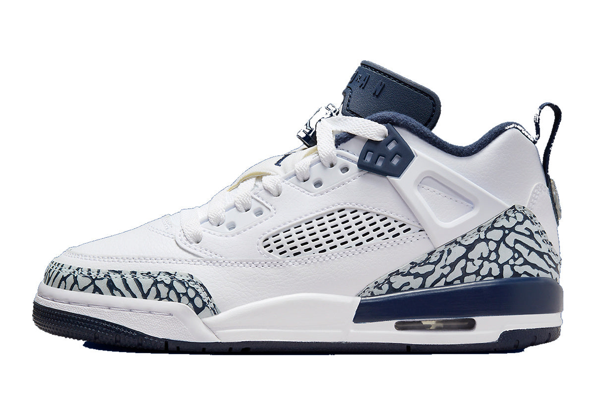 Jordan Spizike Low White Obsidian Navy
