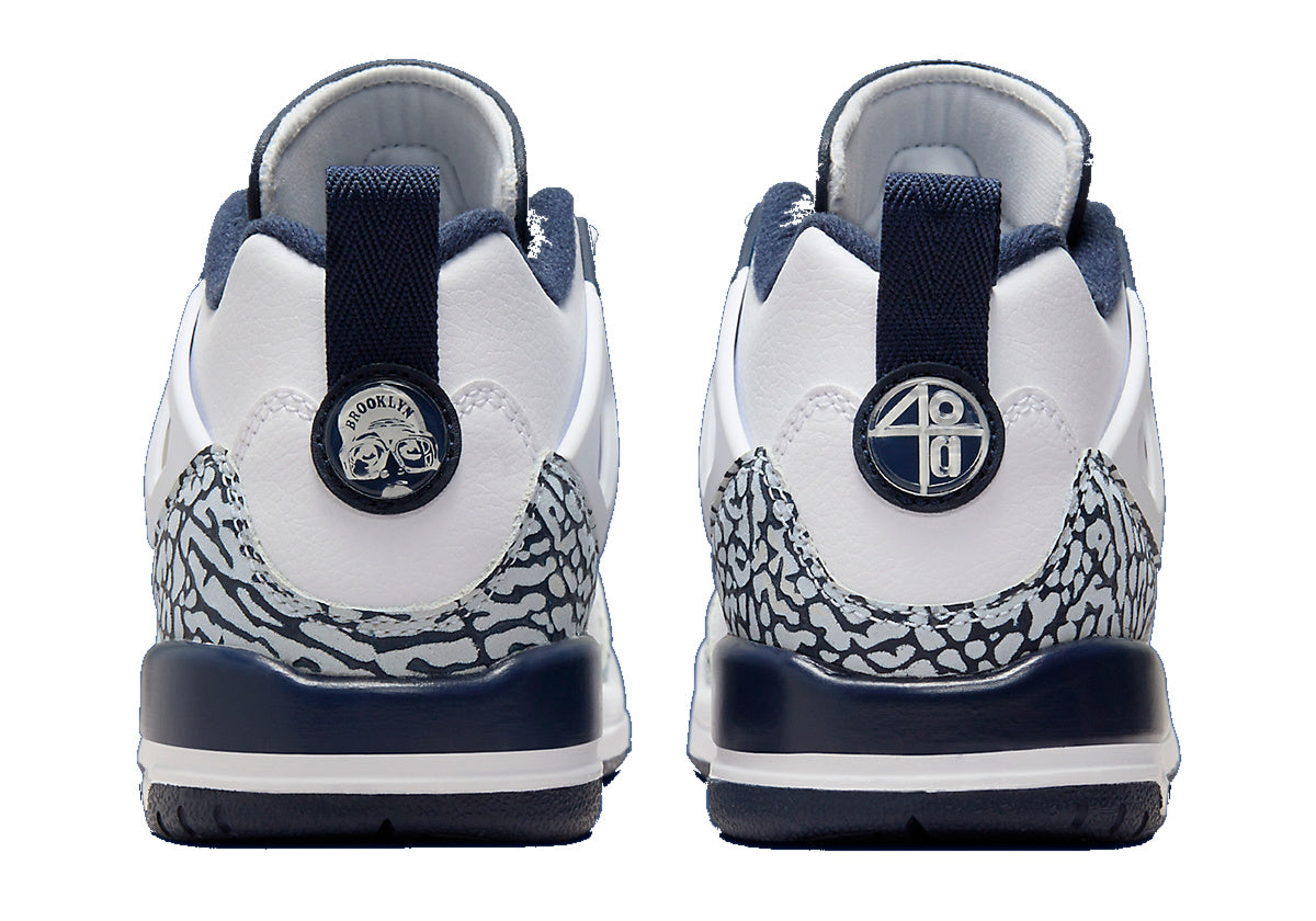 Jordan Spizike Low White Obsidian Navy