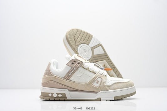 Louis Vuitton Trainer Beige Blanco