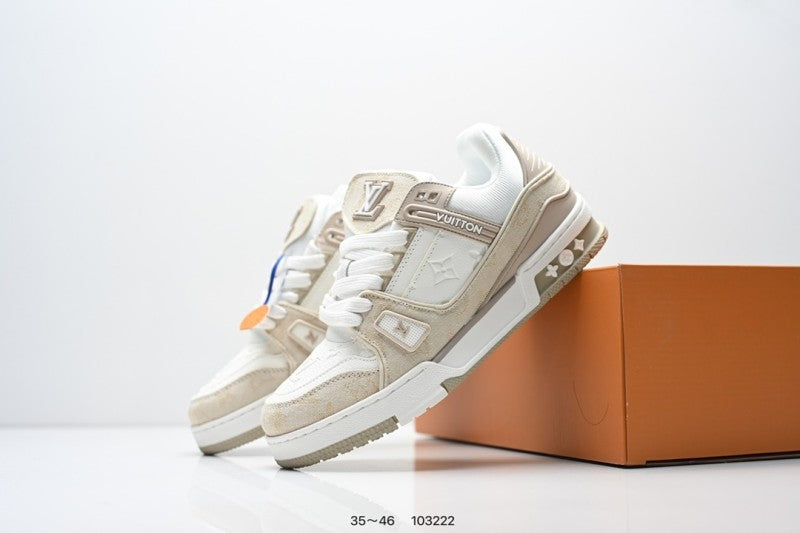 Louis Vuitton Trainer Beige Blanco