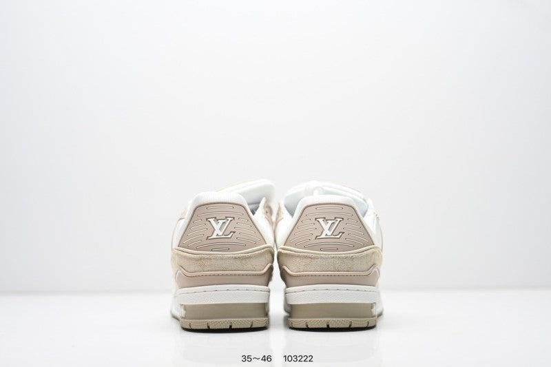 Louis Vuitton Trainer Beige Blanco