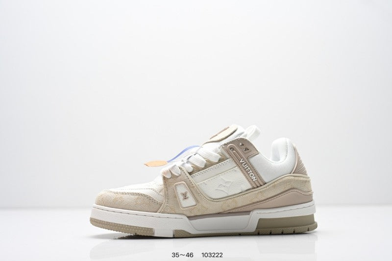 Louis Vuitton Trainer Beige Blanco