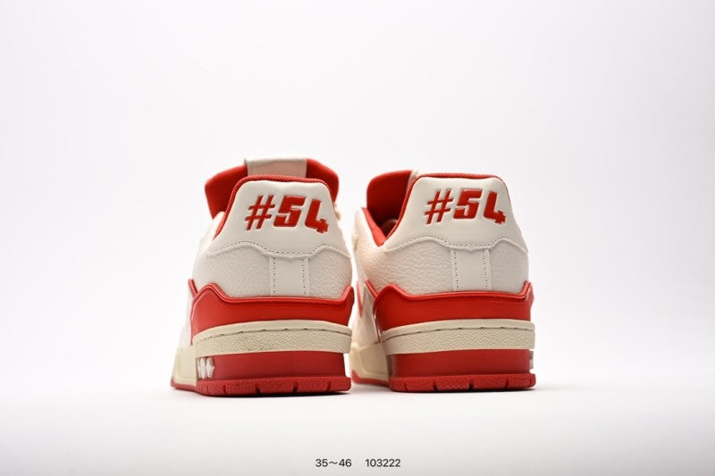 Louis Vuitton Trainer Crema Rojo
