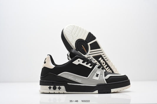 Louis Vuitton Trainer Negro Blanco Paneles