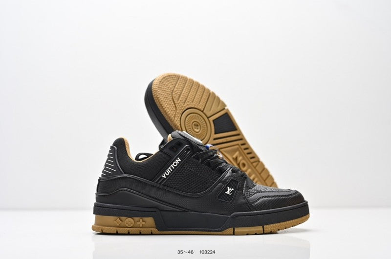 Louis Vuitton Trainer Negro Suela Caramelo