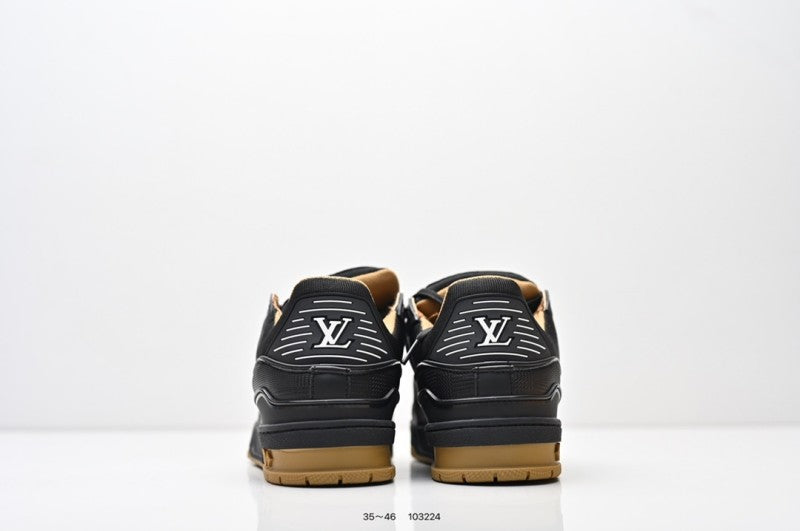 Louis Vuitton Trainer Negro Suela Caramelo