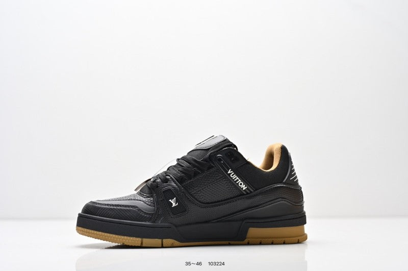 Louis Vuitton Trainer Negro Suela Caramelo