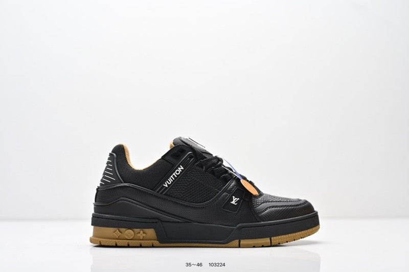 Louis Vuitton Trainer Negro Suela Caramelo