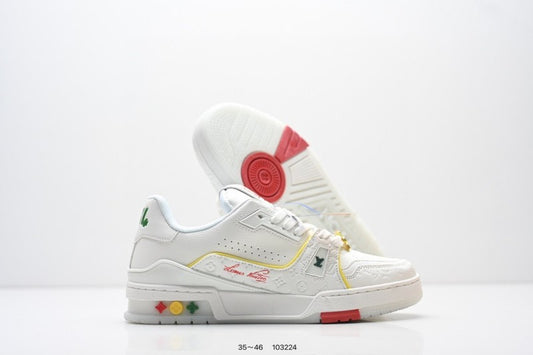 Louis Vuitton Trainer Blanco Amarillo Rojo