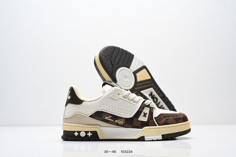 Louis Vuitton Trainer Marrón Blanco Monogram