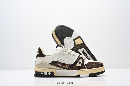 Louis Vuitton Trainer Marrón Blanco Monogram