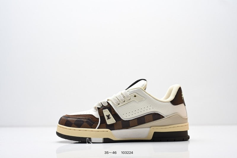 Louis Vuitton Trainer Marrón Blanco Monogram