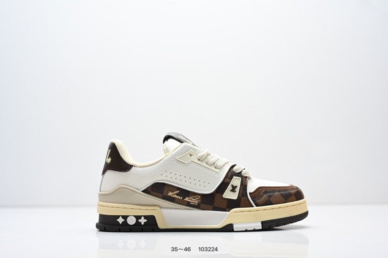 Louis Vuitton Trainer Marrón Blanco Monogram