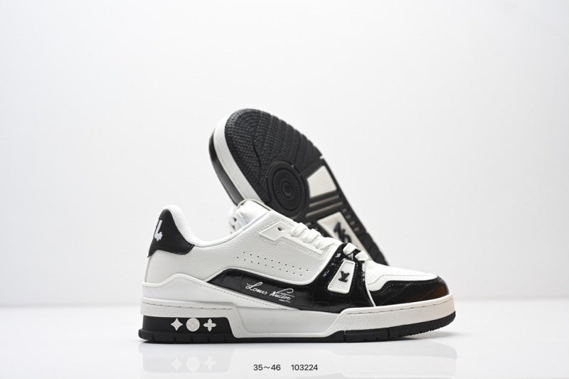 Louis Vuitton Trainer Negro Blanco Estampado