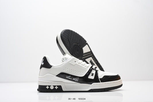 Louis Vuitton Trainer Negro Blanco Estampado