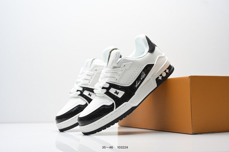 Louis Vuitton Trainer Negro Blanco Estampado