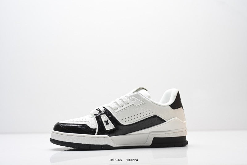 Louis Vuitton Trainer Negro Blanco Estampado