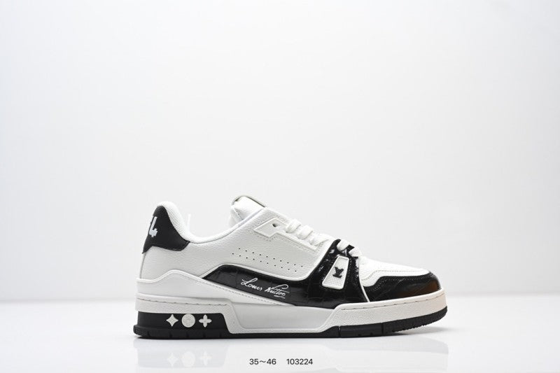 Louis Vuitton Trainer Negro Blanco Estampado