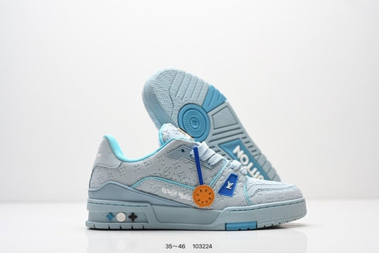 Louis Vuitton Trainer Denim Celeste Blanco
