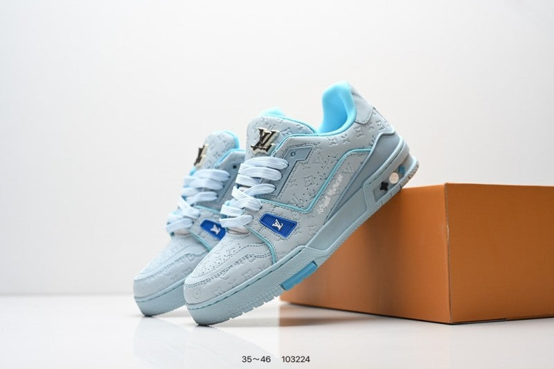 Louis Vuitton Trainer Denim Celeste Blanco