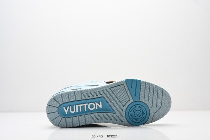 Louis Vuitton Trainer Denim Celeste Blanco