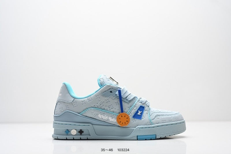 Louis Vuitton Trainer Denim Celeste Blanco