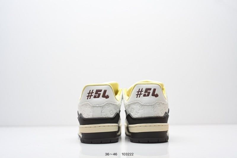 Louis Vuitton Trainer Blanco Negro Dorado
