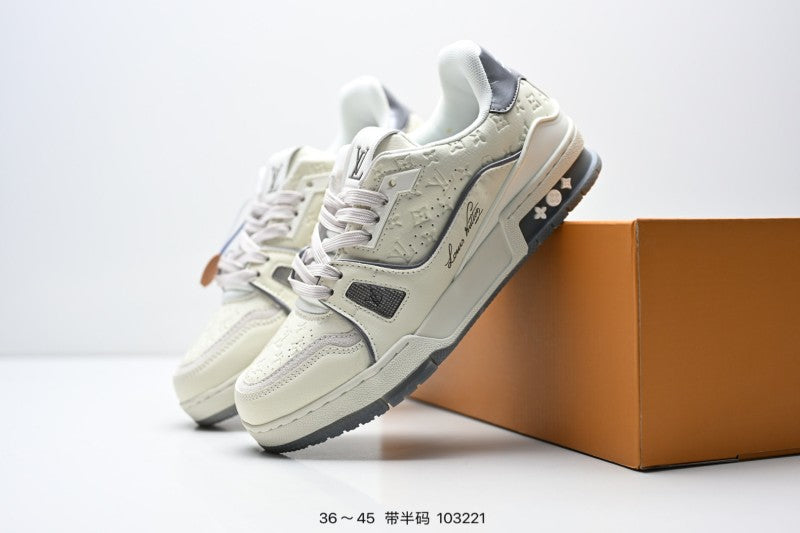 Louis Vuitton Trainer Crema Gris Monogram