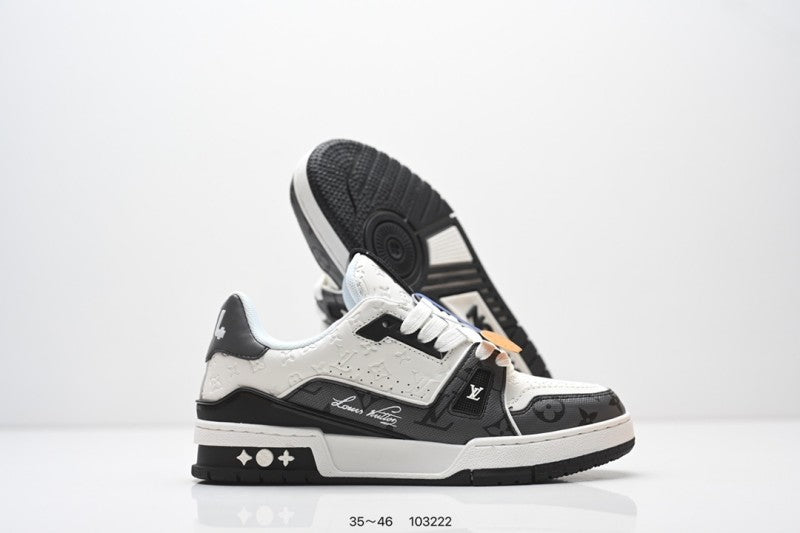 Louis Vuitton Trainer Negro Blanco Monogram